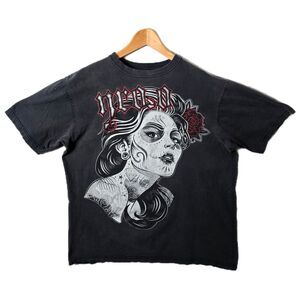 QRAO Day Of The Dead Skull Women Shirt Size XL